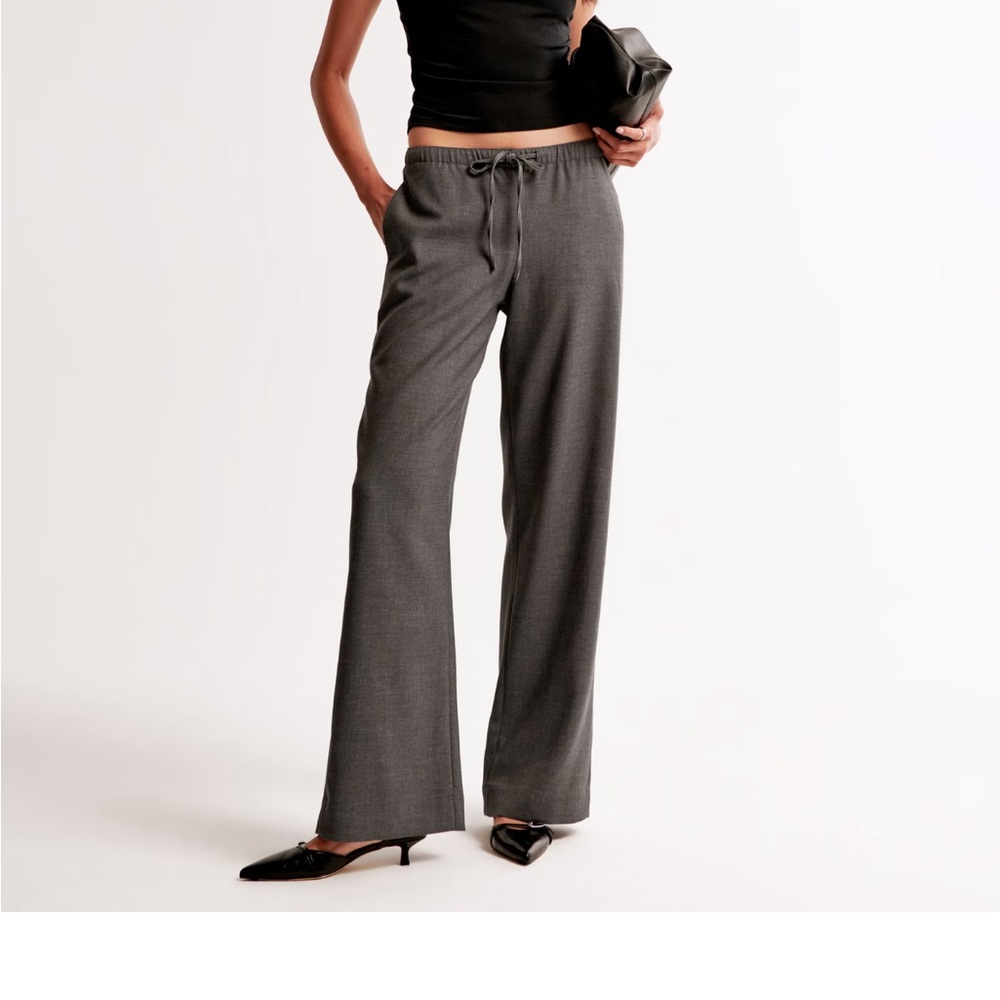 Abercrombie & Fitch Charcoal Wide Leg Pants